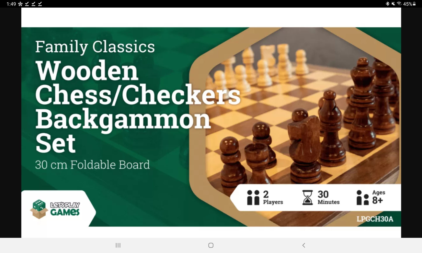 Wooden Magnetic Chess Set