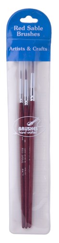 DAS Red Sable Brushes 22-V 3 Pack