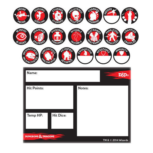 D&D Gaming Aids - Character Token Set